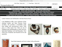 Tablet Screenshot of leatherjewellery.designerleathercraft.co.uk